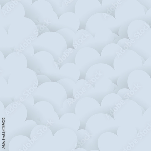 Cloud paper square pattern background with copy space, isolated on white background. Vector Illustration EPS 10