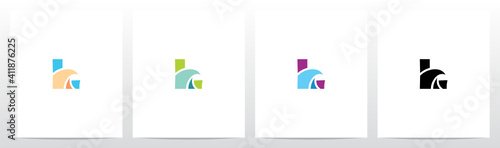 Simple Wave On Letter Logo Design L