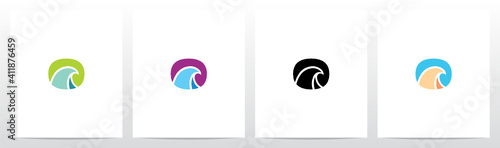 Simple Wave On Letter Logo Design O