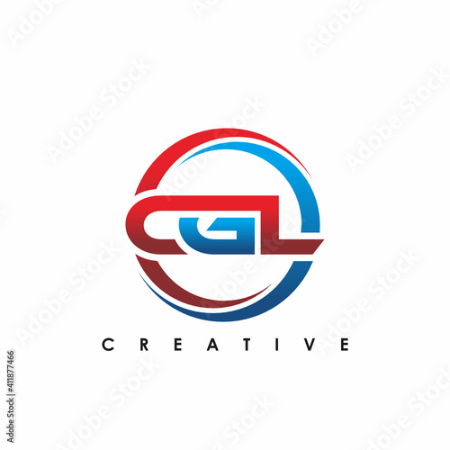 CGL Letter Initial Logo Design Template Vector Illustration photo