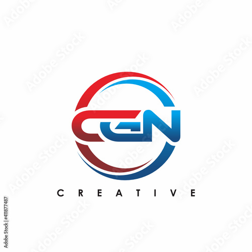 Free Download CGN Letter Initial Logo Design Template Vector Illustration - GFXLoad
