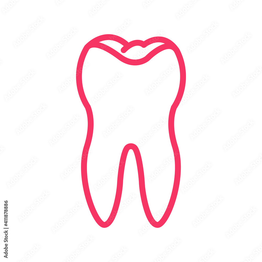 Obraz premium tooth isolated on white background