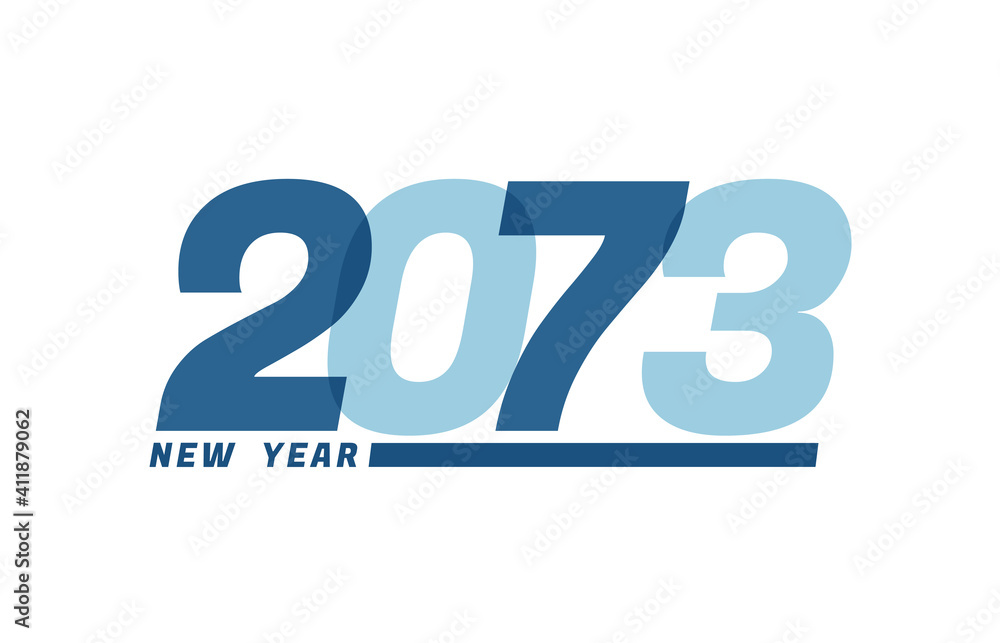 Happy New Year 2073. Happy New Year 2073 text design for Brochure design, card, banner Happy New Year 2073. Happy New Year 2073 text design for Brochure design, card, banner