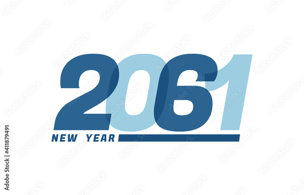 Happy New Year 2061. Happy New Year 2061 text design for Brochure design, card, banner Happy New Year 2061. Happy New Year 2061 text design for Brochure design, card, banner