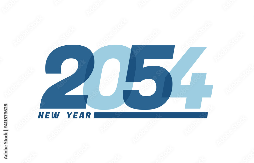 Happy New Year 2054. Happy New Year 2054 text design for Brochure design, card, banner