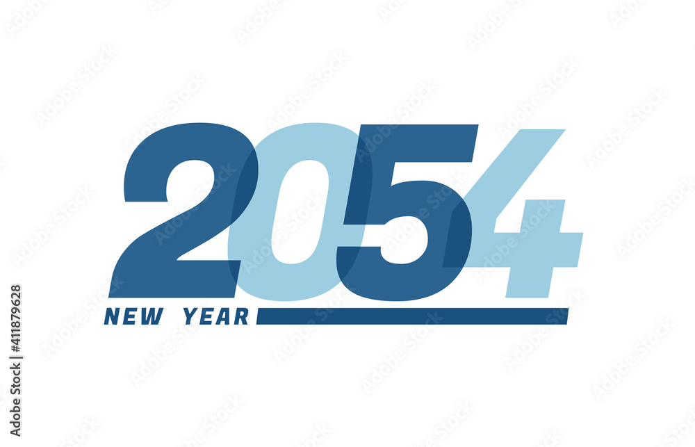 Happy New Year 2054. Happy New Year 2054 text design for Brochure design, card, banner Happy New Year 2054. Happy New Year 2054 text design for Brochure design, card, banner