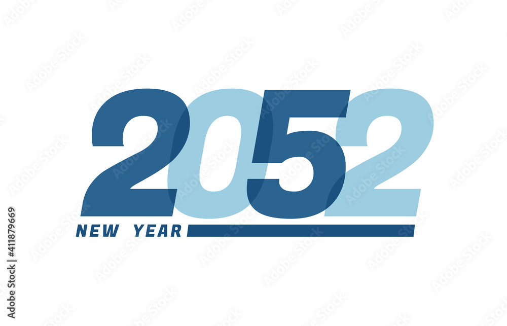 Happy New Year 2052. Happy New Year 2052 text design for Brochure design, card, banner