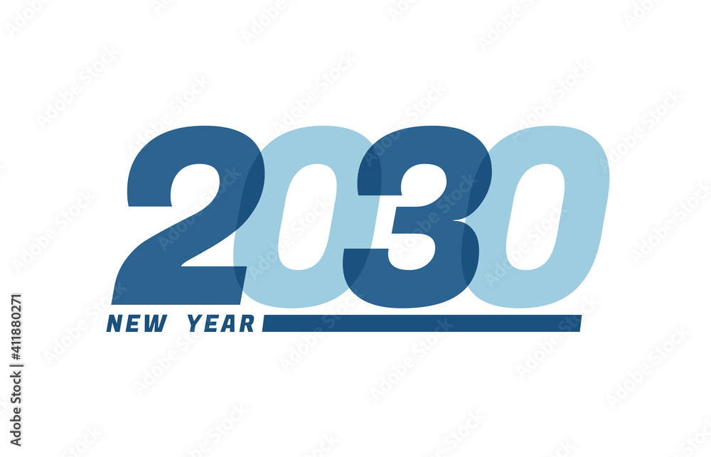 Happy New Year 2030. Happy New Year 2030 text design for Brochure design, card, banner Happy New Year 2030. Happy New Year 2030 text design for Brochure design, card, banner