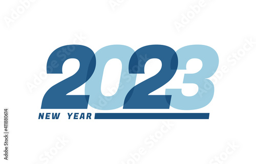 Happy New Year 2023. Happy New Year 2023 text design for Brochure design, card, banner