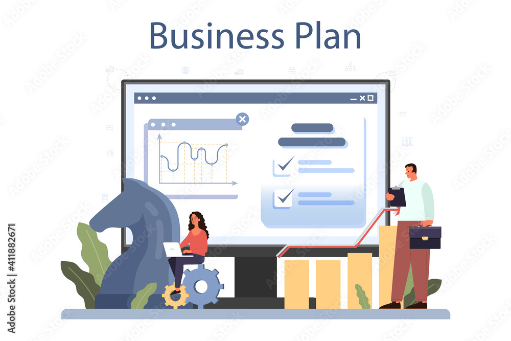 Development strategy online service or platform. Business planning. Development strategy online service or platform. Business planning.