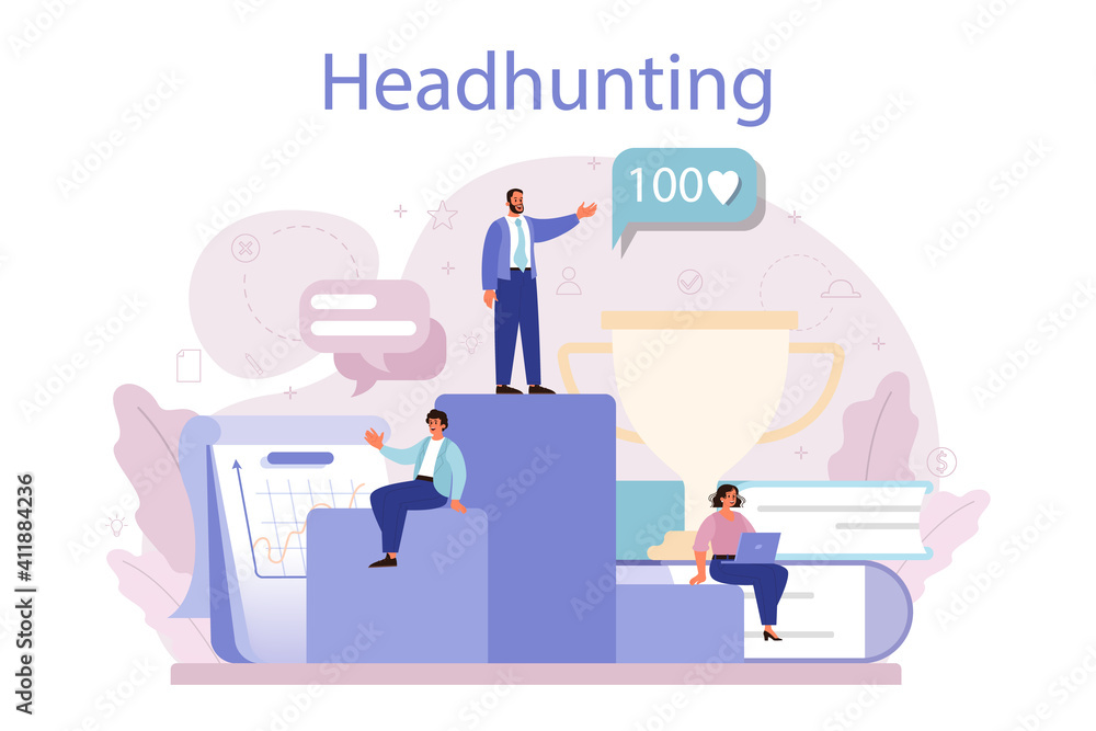 Headhunting concept. Idea of business recruitment and human resources