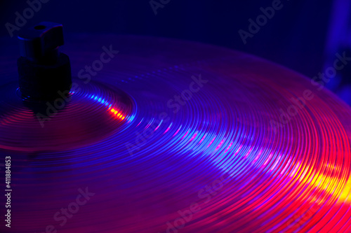 Foto Drums in concert - on stage - in LED lights