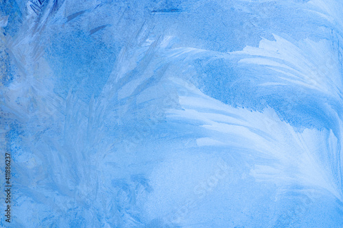 ice on a window -abstract background