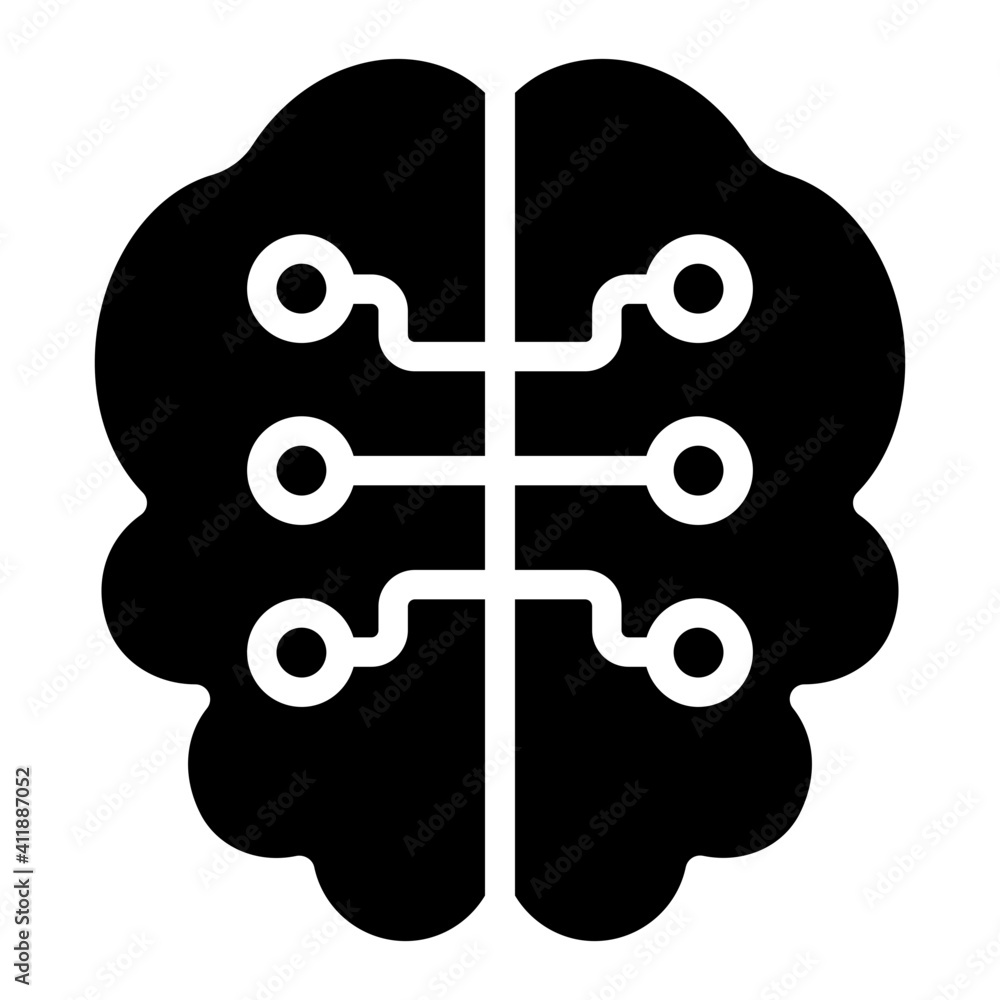 An icon design of digital brain, editable vector An icon design of digital brain, editable vector