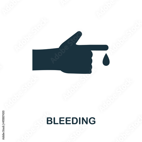 Bleeding icon. Simple element from medical services collection. Filled monochrome Bleeding icon for templates, infographics and banners