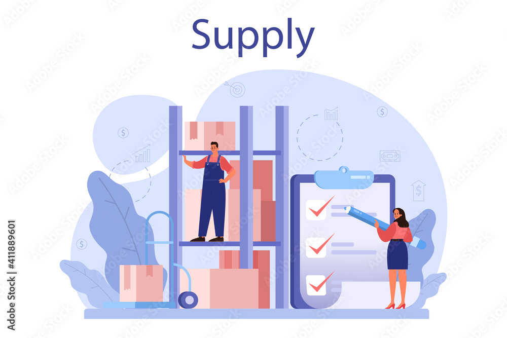 Supply concept. B2B idea, global logistic and transportation service. Supply concept. B2B idea, global logistic and transportation service.