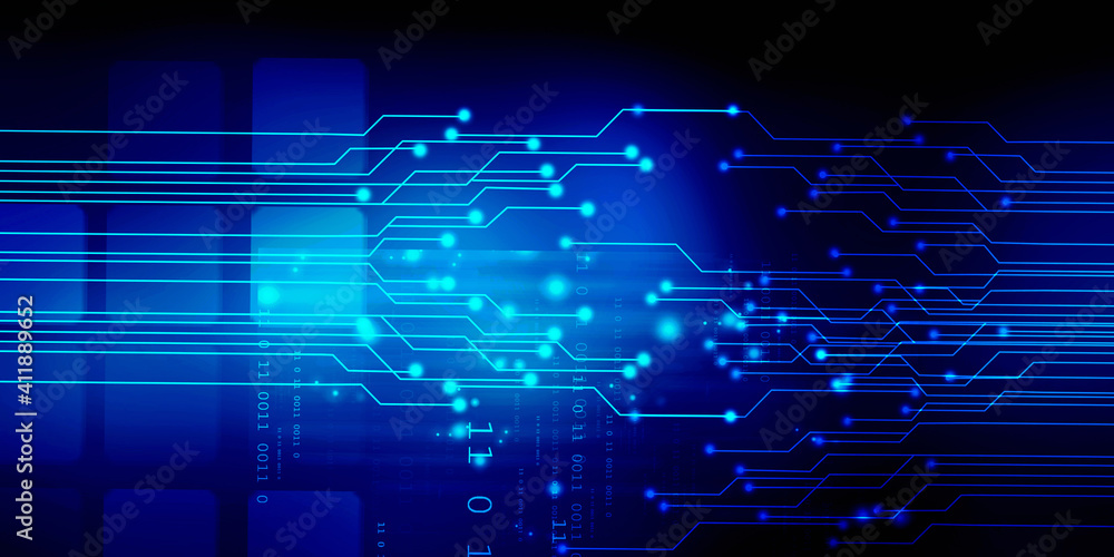 2d illustration Abstract futuristic electronic circuit technology background 2d illustration Abstract futuristic electronic circuit technology background