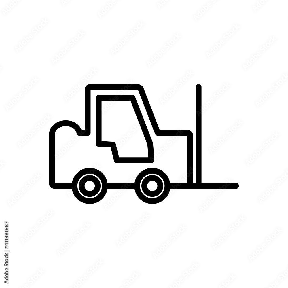 Forklift Icon Design Vector Template Illustration