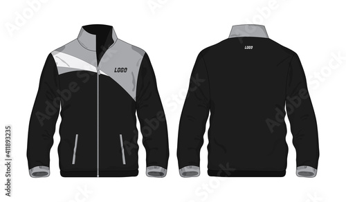 Sport Jacket grey and black template for design on white background. Vector illustration eps 10.