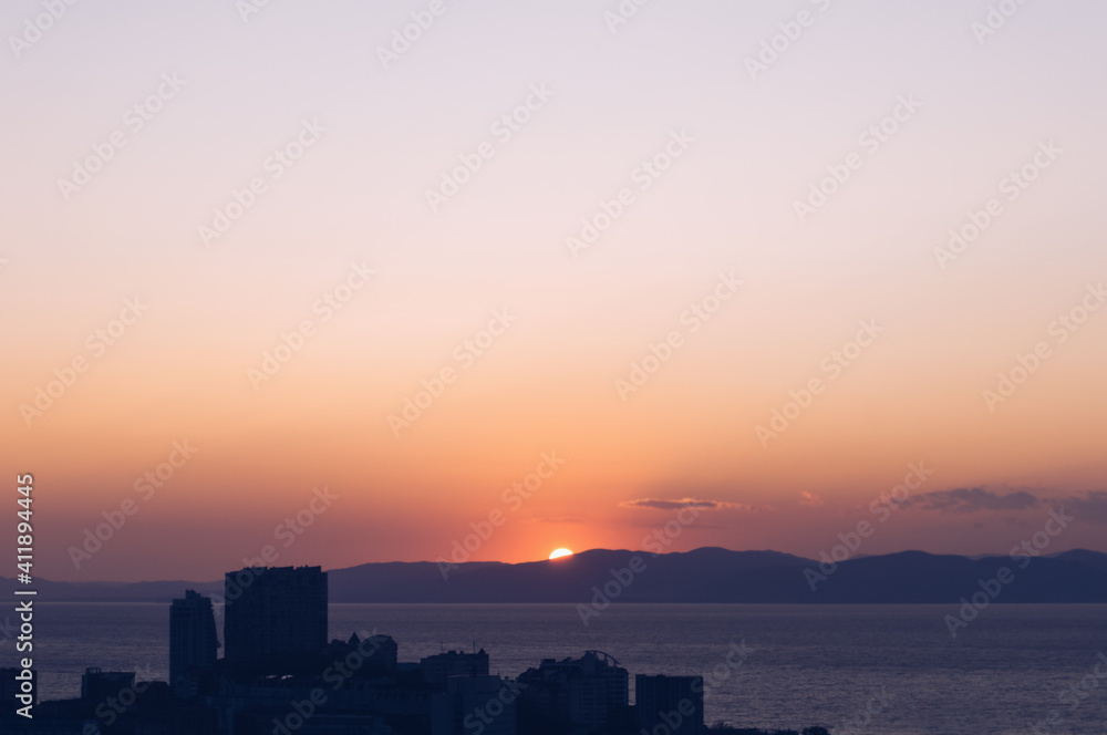 setting sun at Vladivostok setting sun at Vladivostok