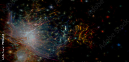 Space background with dark matter. Elements of this image furnished by NASA © Supernova