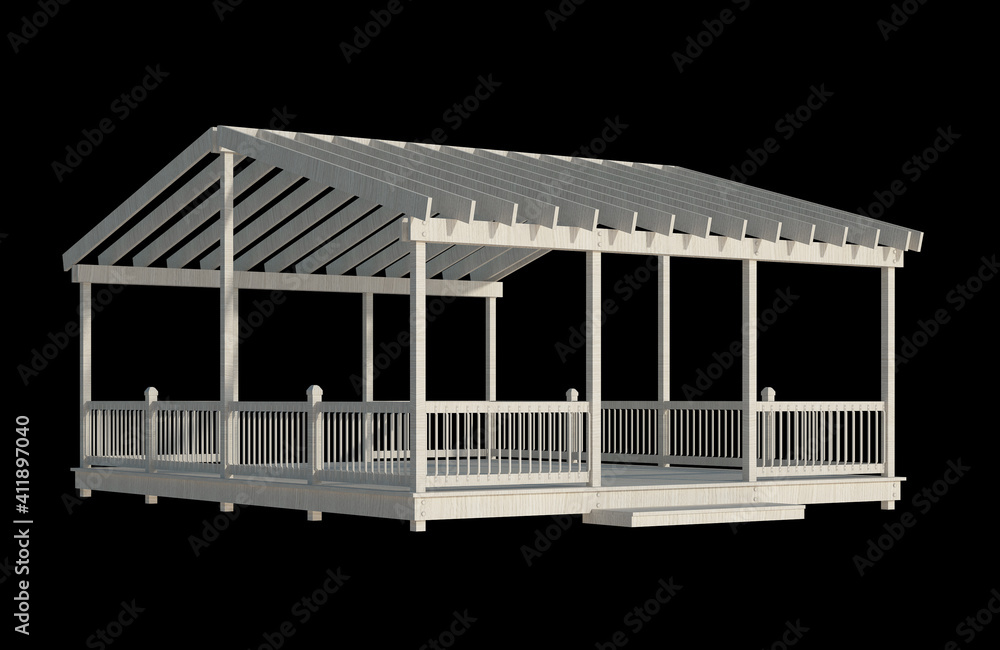 Fototapeta premium 3d Render Building Structure On Isolated