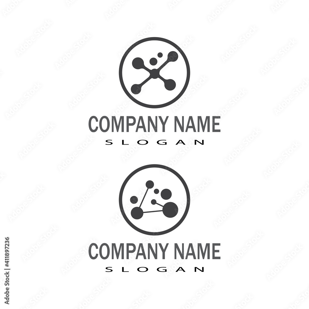 Molecule symbol logo template vector illustration design Molecule symbol logo template vector illustration design