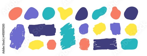 Abstract trendy banner shapes. Stylish modern vector illustration in bright colors
