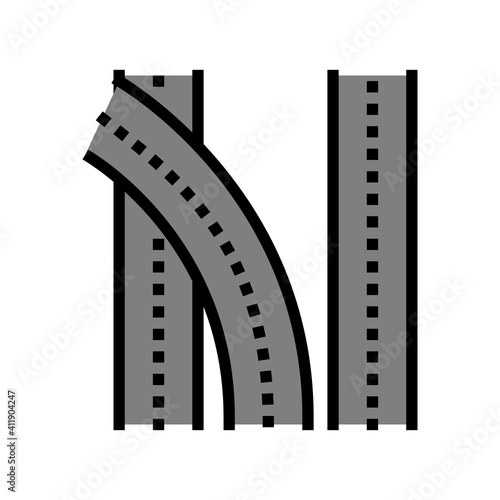 road multilevel interchange color icon vector. road multilevel interchange sign. isolated symbol illustration