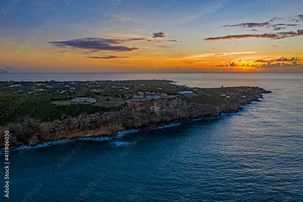 Sunset in Terres Basses, St. Martin