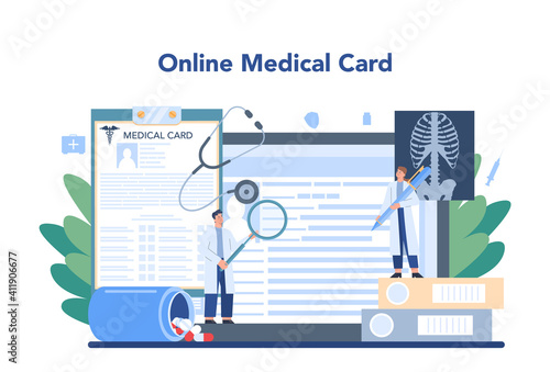 Doctor online service or platform. Healthcare, modern medicine treatment,