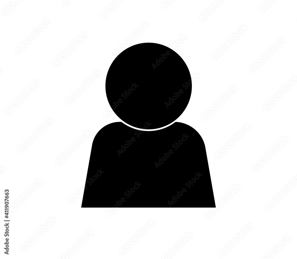 Flat vector icon profile (face, user, avatar). Flat vector icon profile (face, user, avatar).
