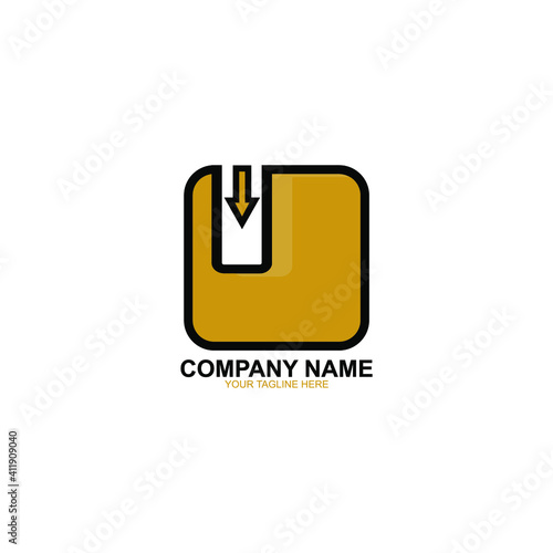 Save protect documents and files simple business icon logo