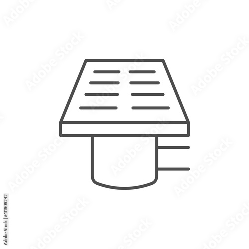 Sewerage grate line outline icon