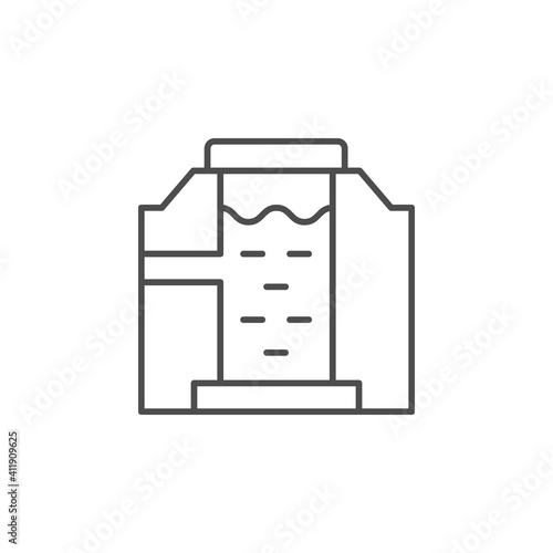 Sewerage well line outline icon