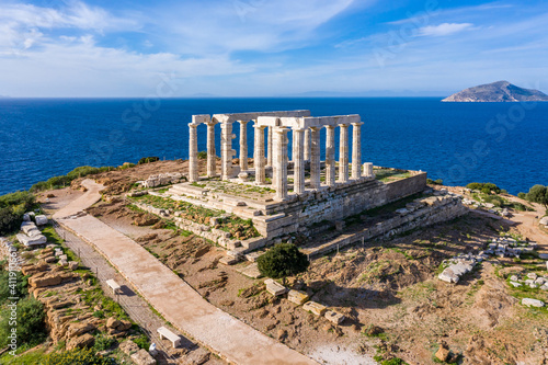 Photos Cape Sounio, Poseidon temple archaeological site, Attica, Greece