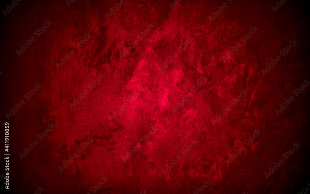 Old wall texture cement black red  background abstract dark color design are light with white gradient background. - obrazy, fototapety, plakaty 