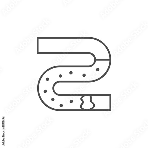 Drain clog line outline icon