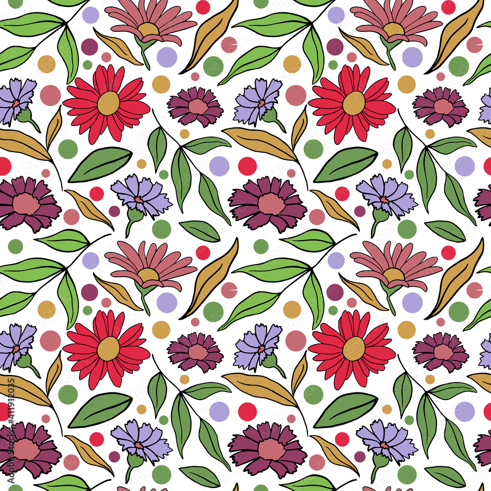 seamless pattern with flowers seamless pattern with flowers