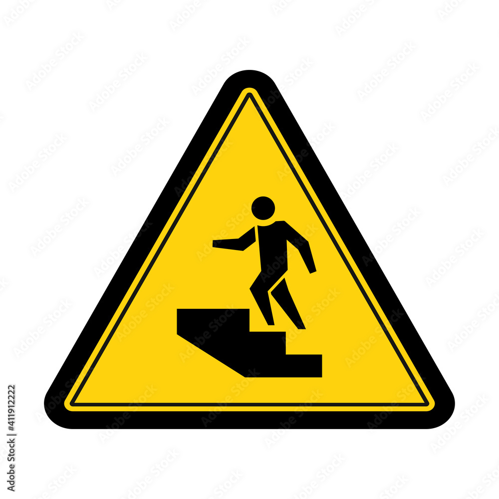 Warning step up sign and symbol graphic design vector illustration Warning step up sign and symbol graphic design vector illustration