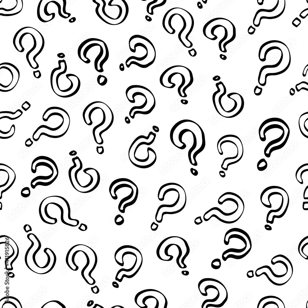 Question mark seamless outline pattern grunge background Stock Vector ...