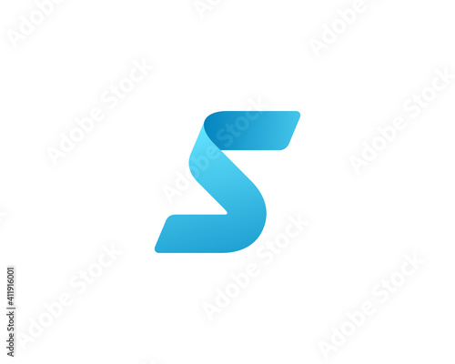 Letter S or number 5 logo icon design template elements