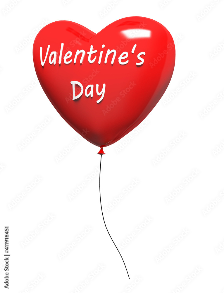 Red heart-balloon with with an inscription Red heart-balloon with with an inscription