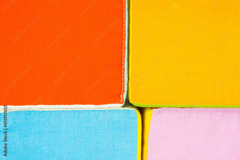 Fototapeta premium children's soft colorful cubes, children's holidays, toys, educational games.