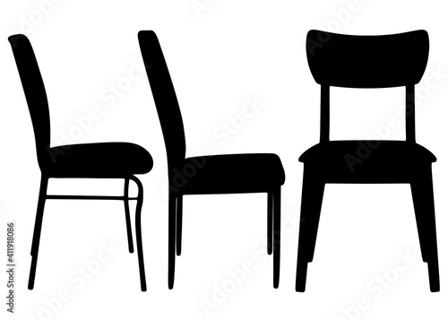 Chairs with backrest included. Simple comfortable chairs.