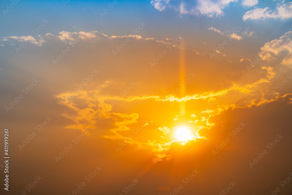 Sunset sky background,Landscape blue sky with clouds nature concept for background. Sunset sky background,Landscape blue sky with clouds nature concept for background.