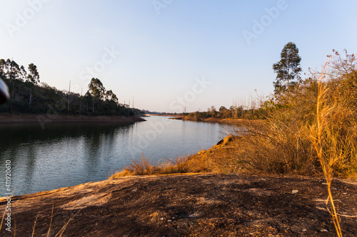 Da gama dam at dusk. Da gama dam is situated near the town of White river, South Africa.