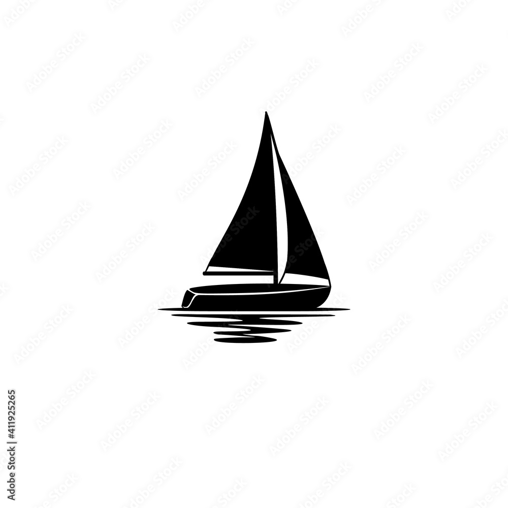 Sailing boat icon symbol ,vector illustration of sailing logo, 
simple ship icon logo.