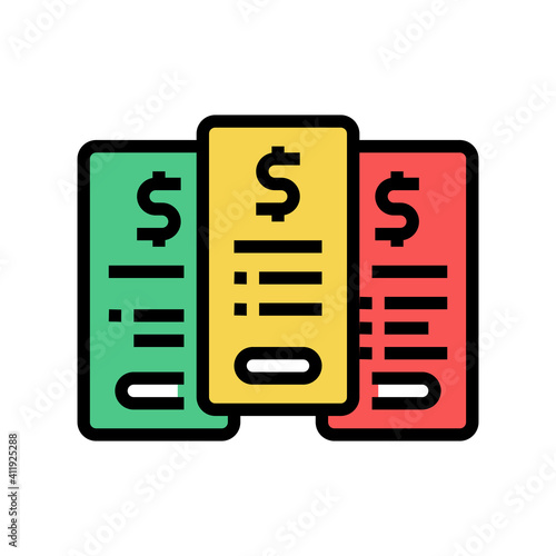 tariff plans subscription color icon vector. tariff plans subscription sign. isolated symbol illustration