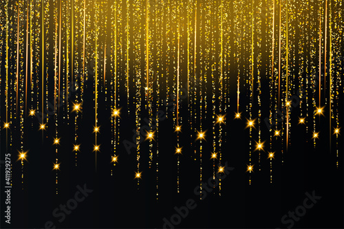 The background of the Gold Star Award. a golden twinkling light